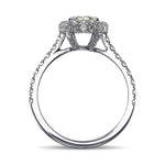 Fancy Yellowish Green Oval Halo Diamond Ring