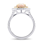 Fancy Brownish Pink Pear Shape Halo Ring
