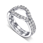 Two Contoured Diamond Wedding Bands