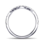 Two Contoured Diamond Wedding Bands