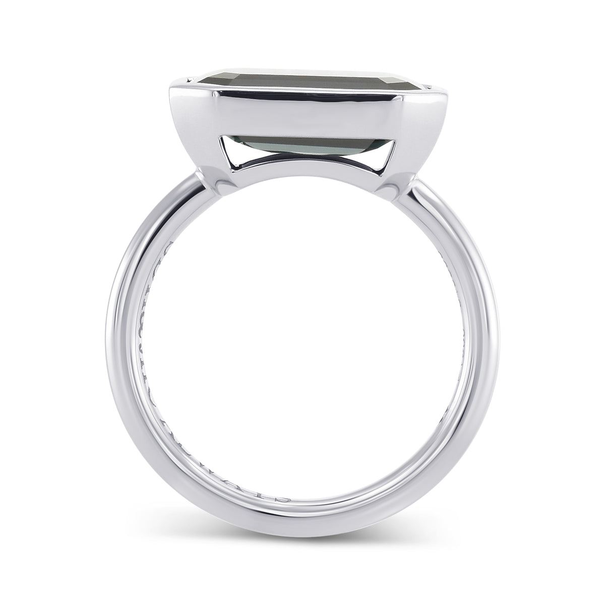 Octagon Sapphire Solitaire Ring