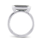 Octagon Sapphire Solitaire Ring