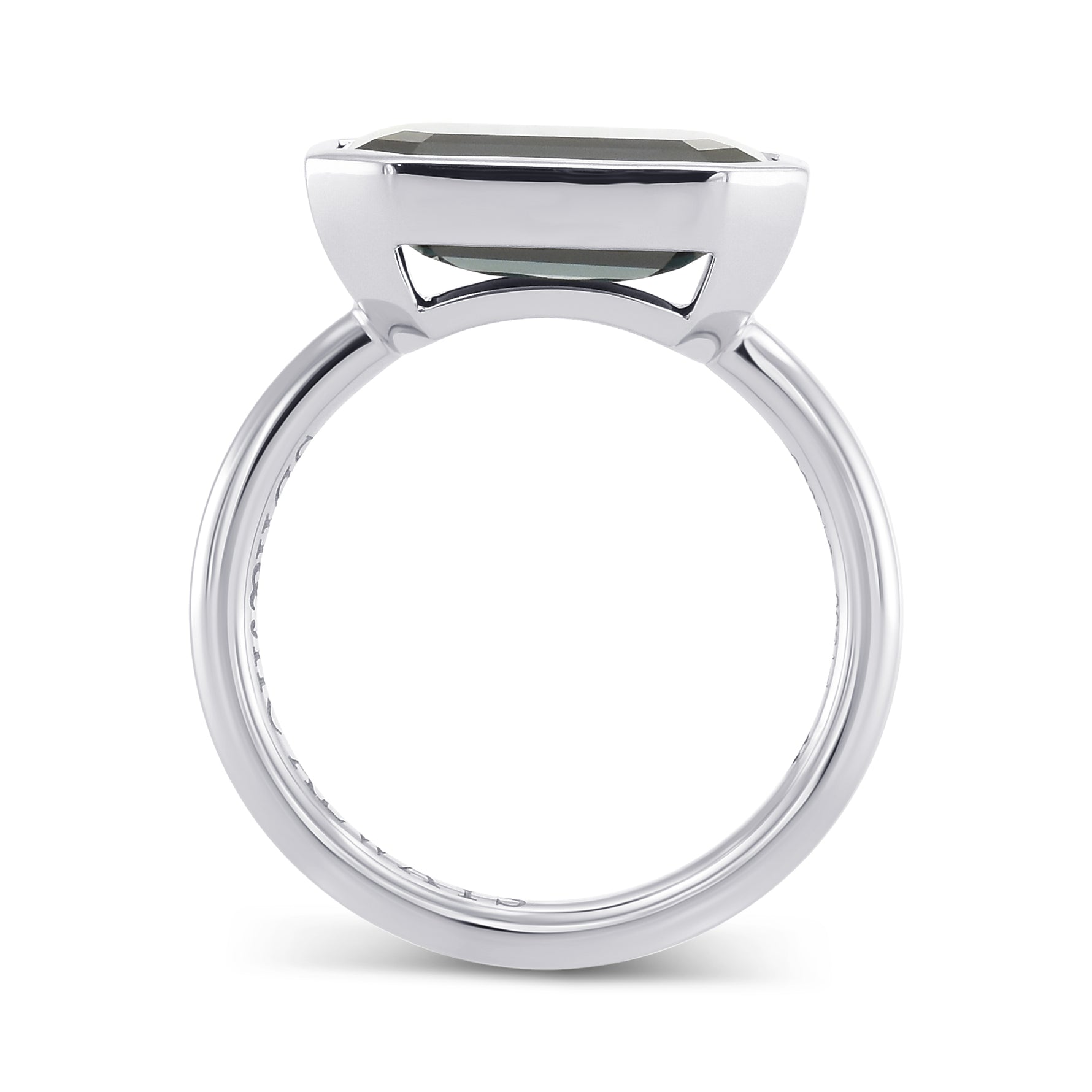 Octagon Sapphire Solitaire Ring