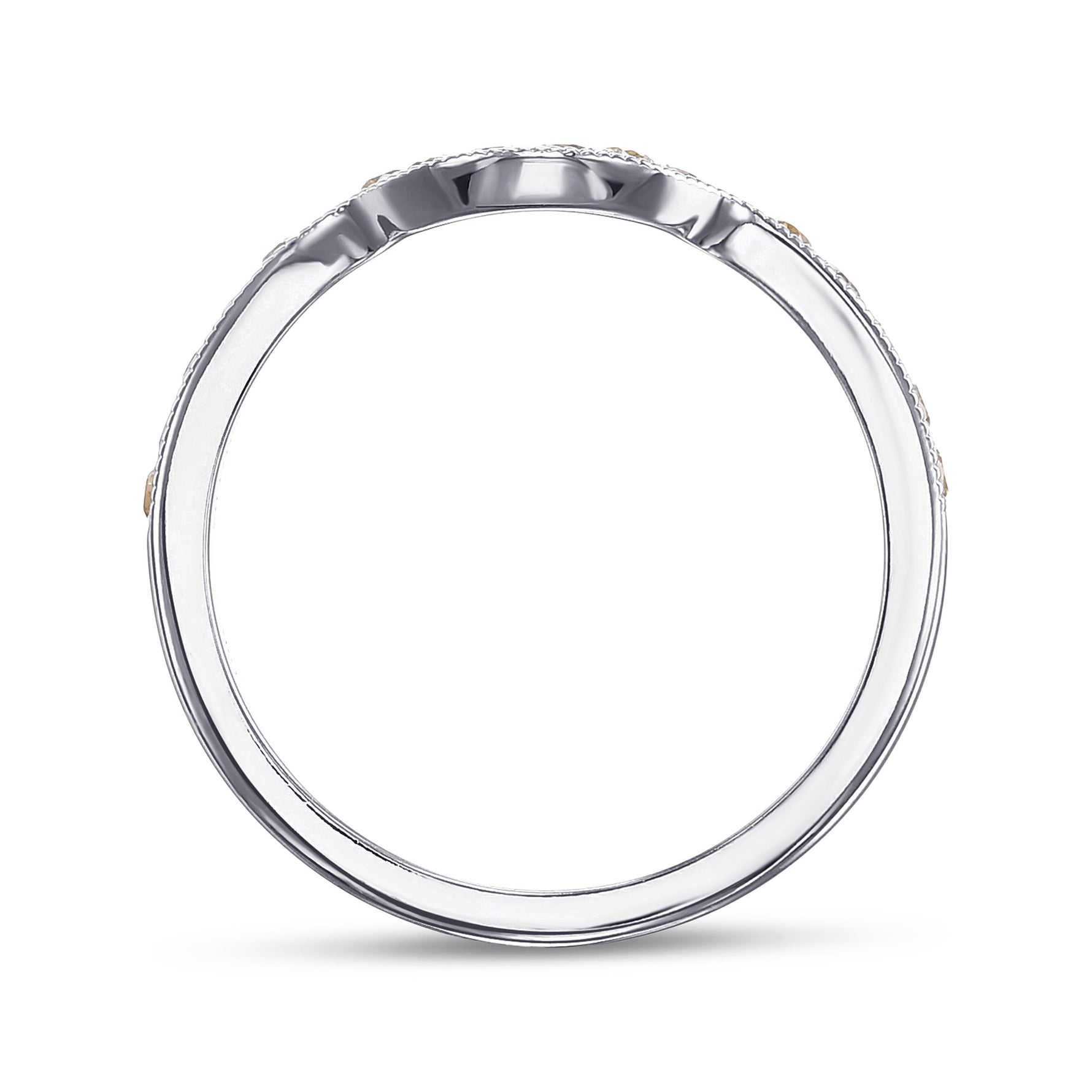 Fancy Yellow Countered Diamond Wedding Ring 