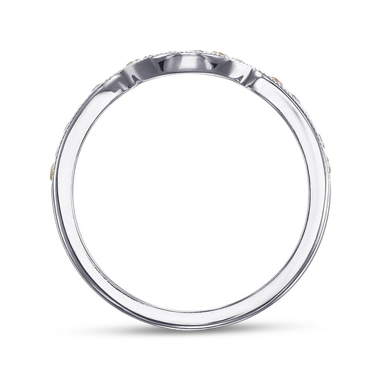 Fancy Yellow Countered Diamond Wedding Ring 