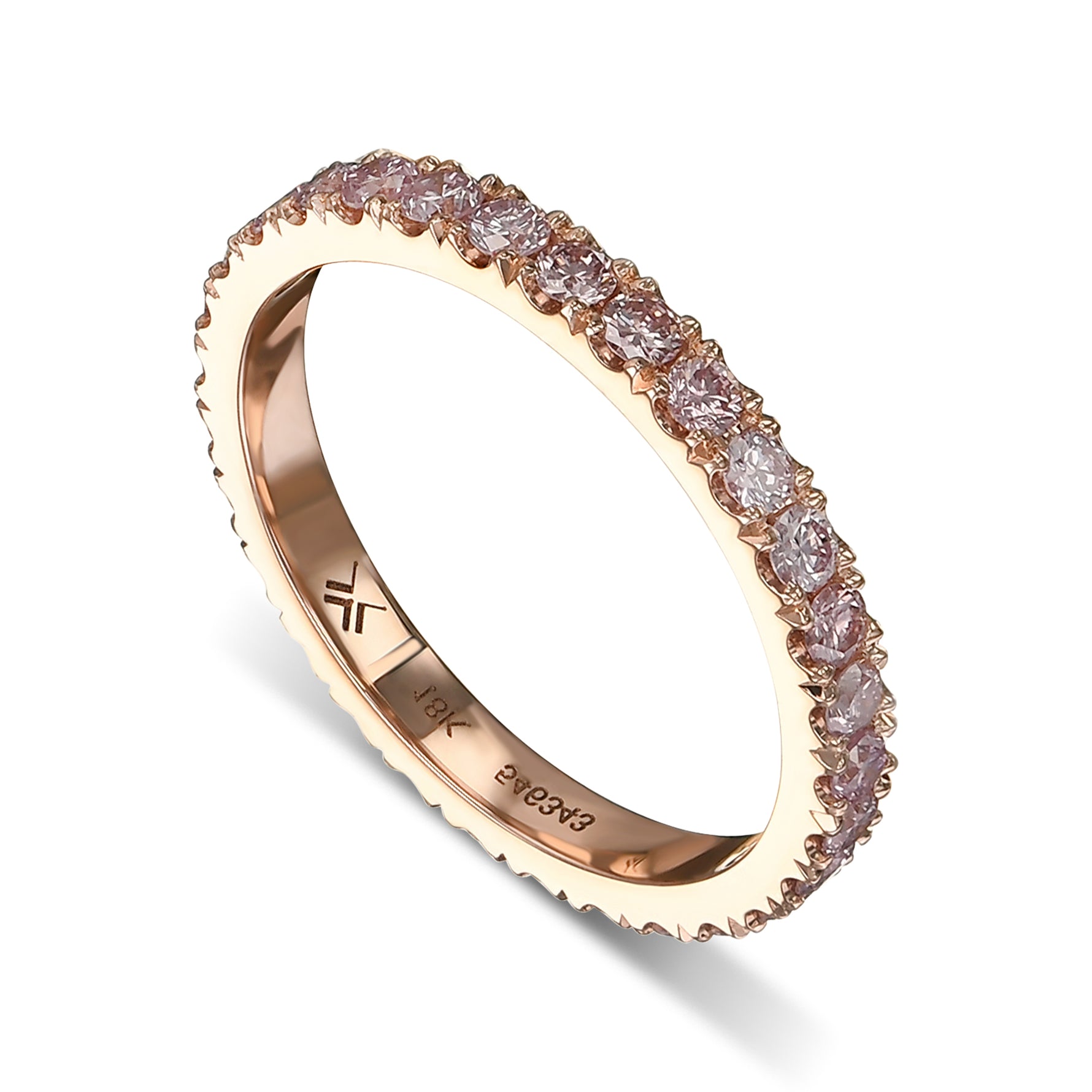 Fancy Pink Diamond Full Eternity Wedding Band