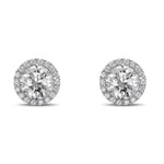 Round Brilliant Halo Diamond Earrings