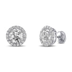 Round Brilliant Halo Diamond Earrings