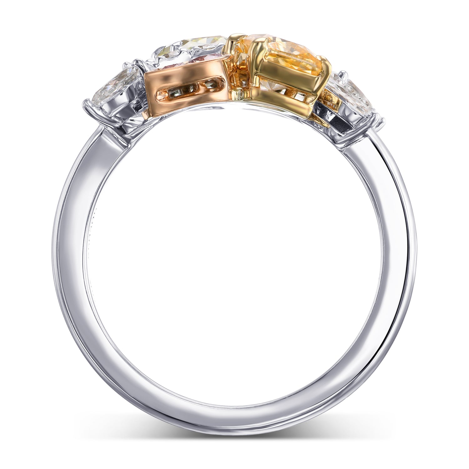 Multi-Color Diamond Cluster Couture Ring