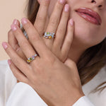 Multi-Color Diamond Cluster Couture Ring