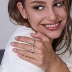 Multi-Color Diamond Cluster Couture Ring