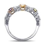 Multicolor Extraordinary Diamond Cluster Ring