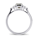 Fancy Black Round Diamond Accent Ring