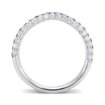 Sapphire & Diamond Wedding Band