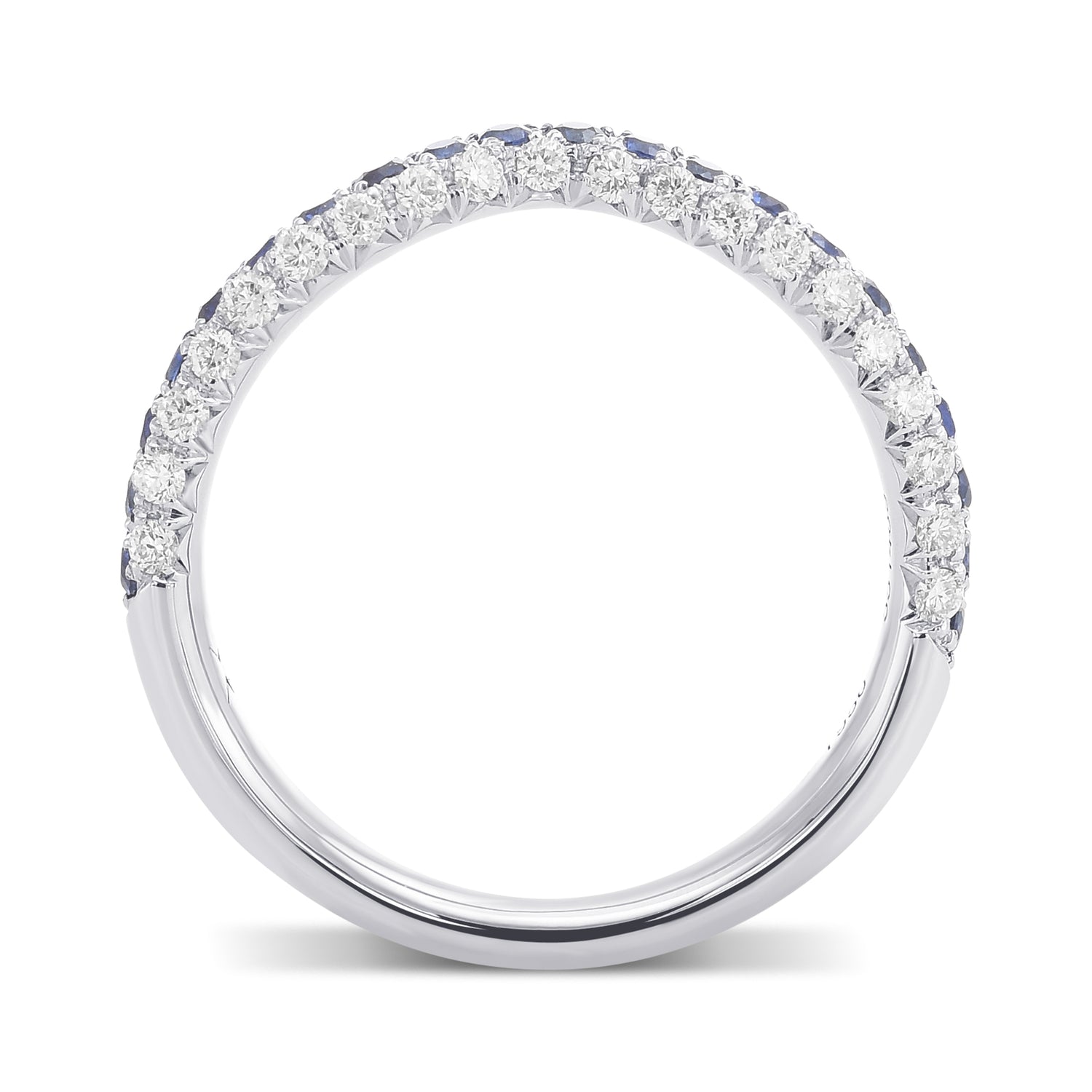 Sapphire & Diamond Wedding Band