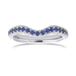 Sapphire & Diamond Wedding Band