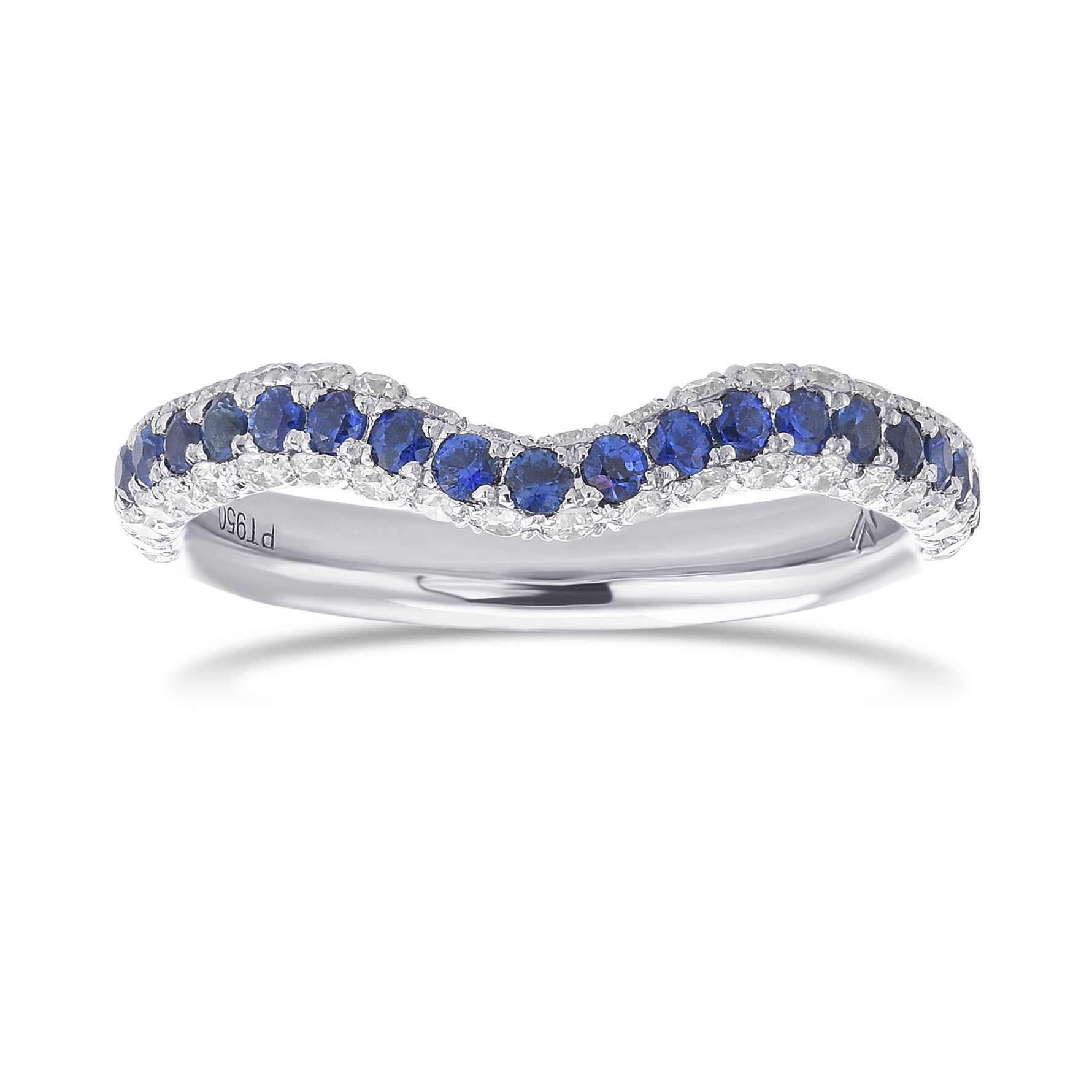 Sapphire & Diamond Wedding Band