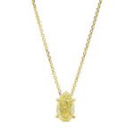 Fancy Yellow Pear Solitaire Diamond Pendant