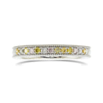 Milgrain Multicolored Diamond Stackable Band Ring