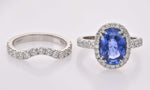 Oval Sapphire Regal Halo Wedding & Engagement Rings