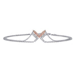 Fancy Pink and White Pave Diamond Leibish Logo Bracelet