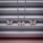  Fancy Pink and White Diamond Leibish Logo Pave Earrings