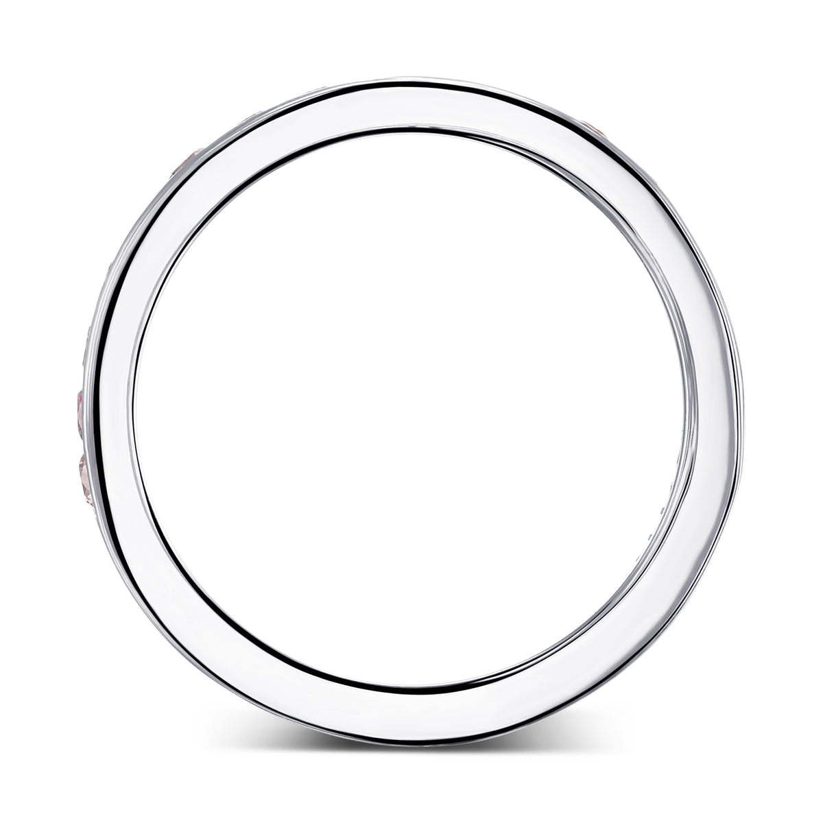 Fancy Pink Diamond Half Eternity Ring