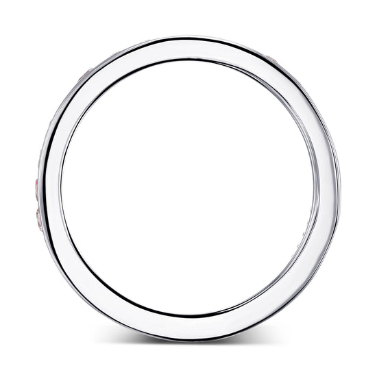 Fancy Pink Diamond Half Eternity Ring