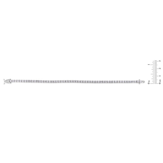 Round White Diamond Tennis Bracelet