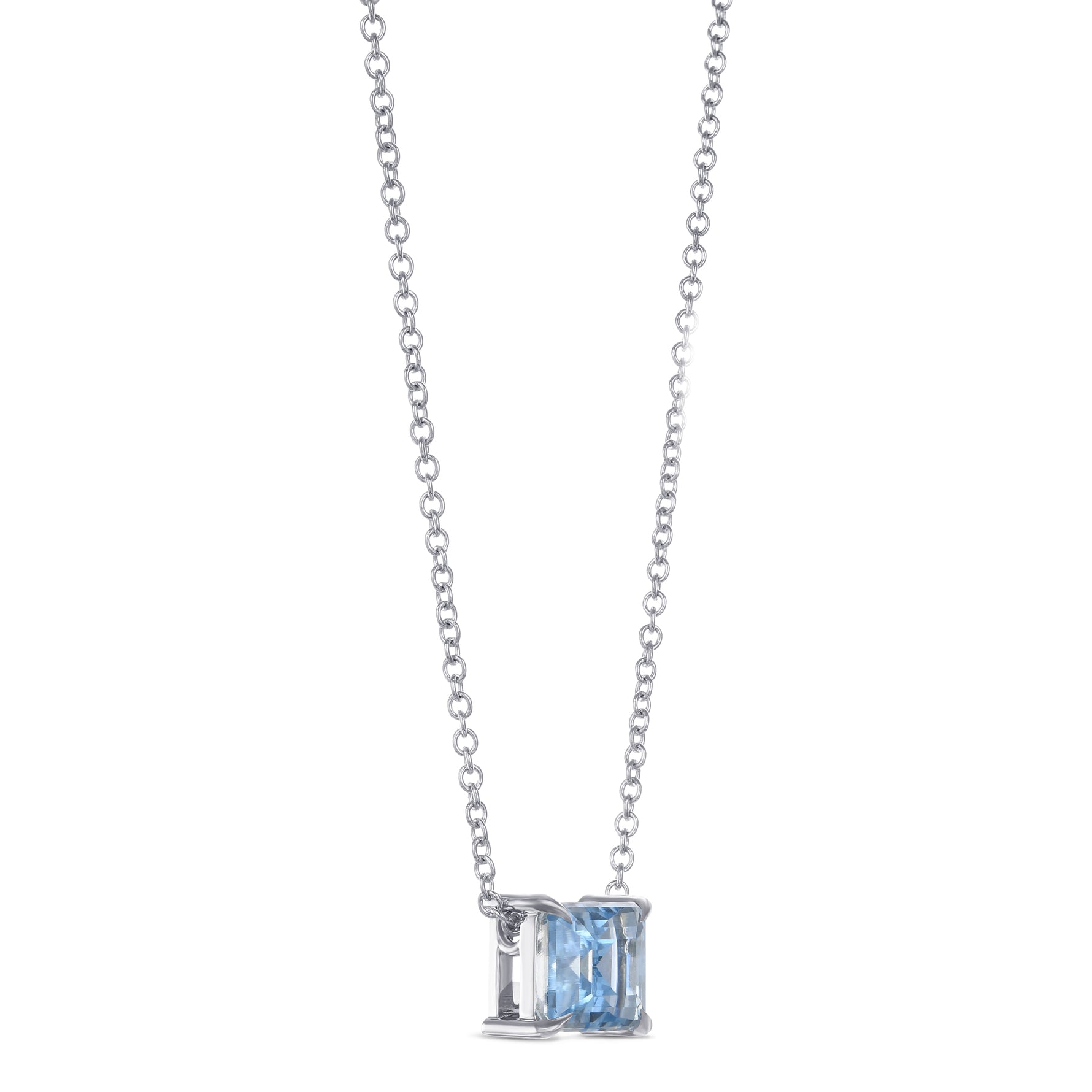 Aquamarine Solitaire Pendant