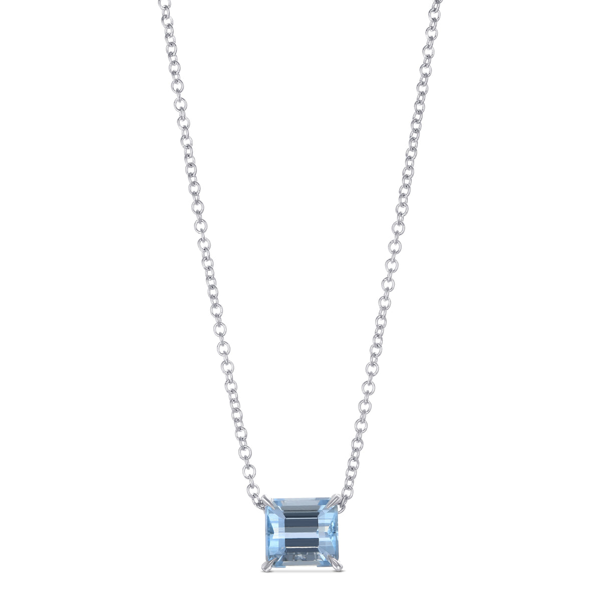 Aquamarine Solitaire Pendant