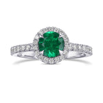 Round Muzo Emerald Halo Ring