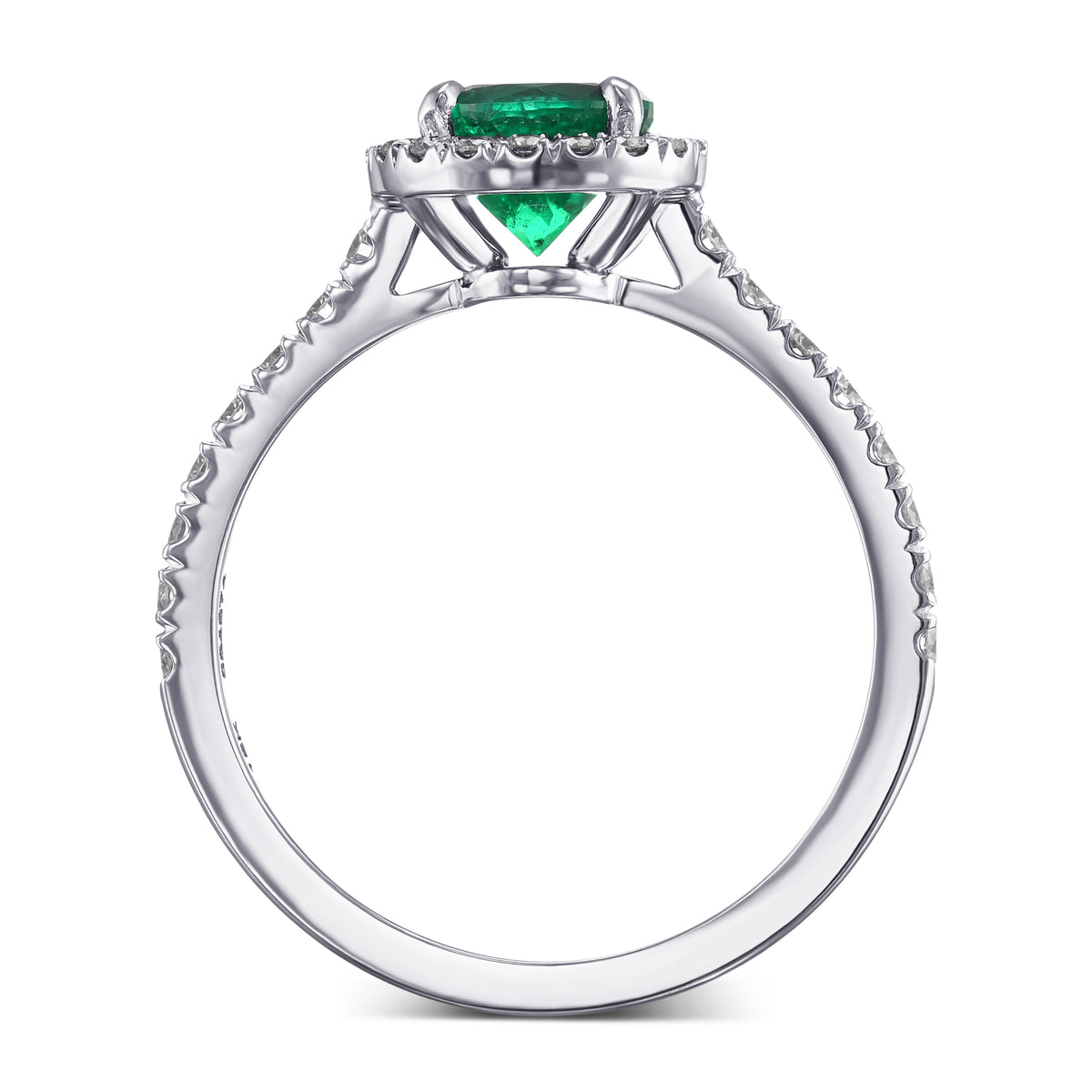 Round Muzo Emerald Halo Ring