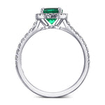 Round Muzo Emerald Halo Ring