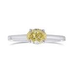 Fancy Yellow Oval Solitaire Ring