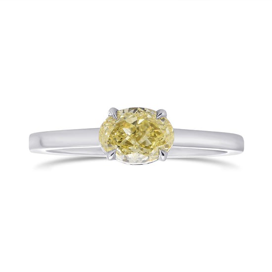 Fancy Yellow Oval Solitaire Ring