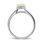 Fancy Yellow Oval Solitaire Ring