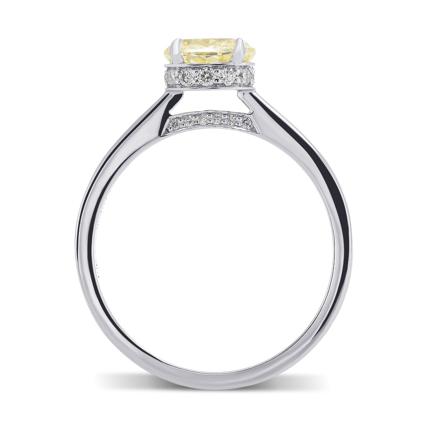 Fancy Yellow Oval Solitaire Ring