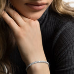 Round White Diamond Tennis Bracelet