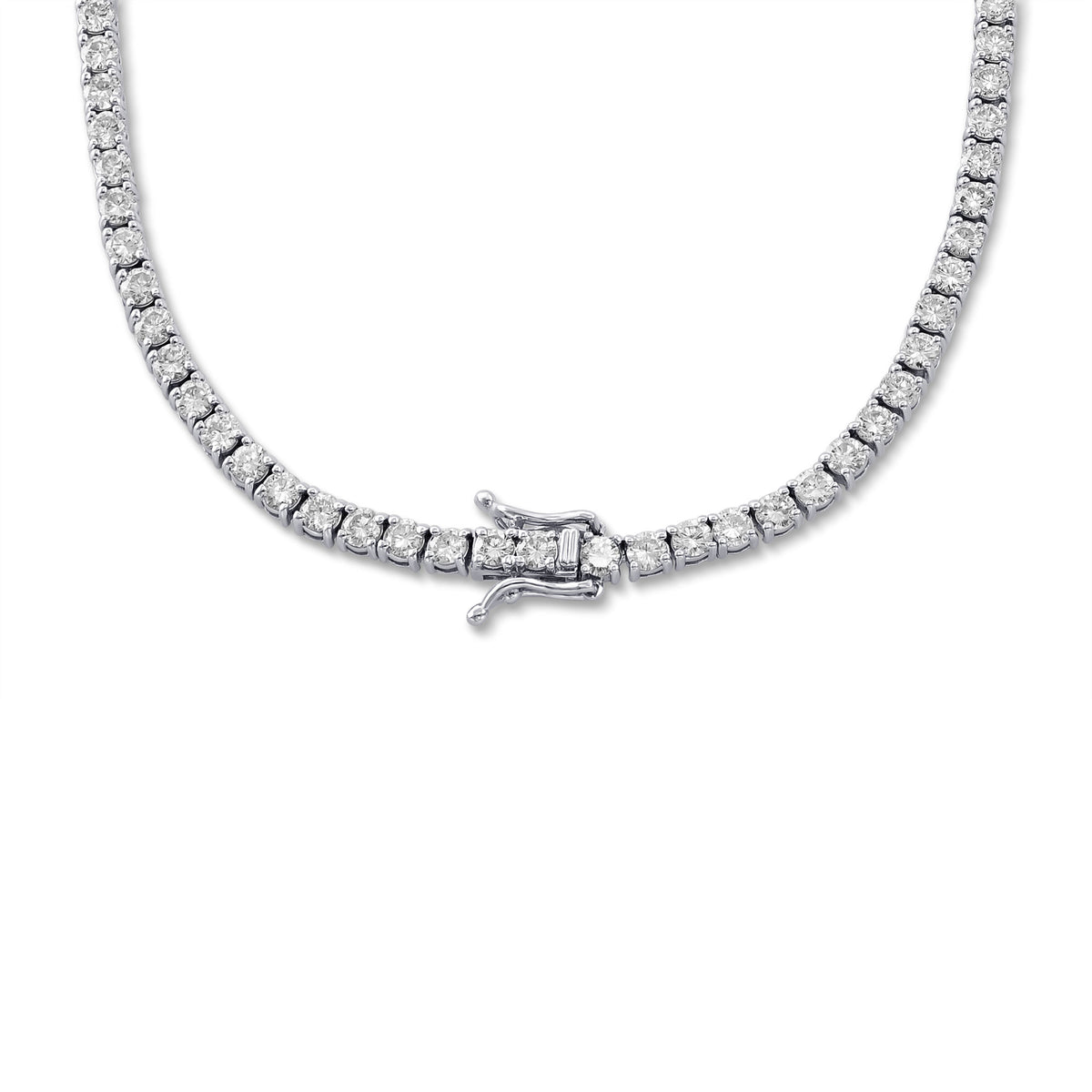White Diamond Tennis Necklace