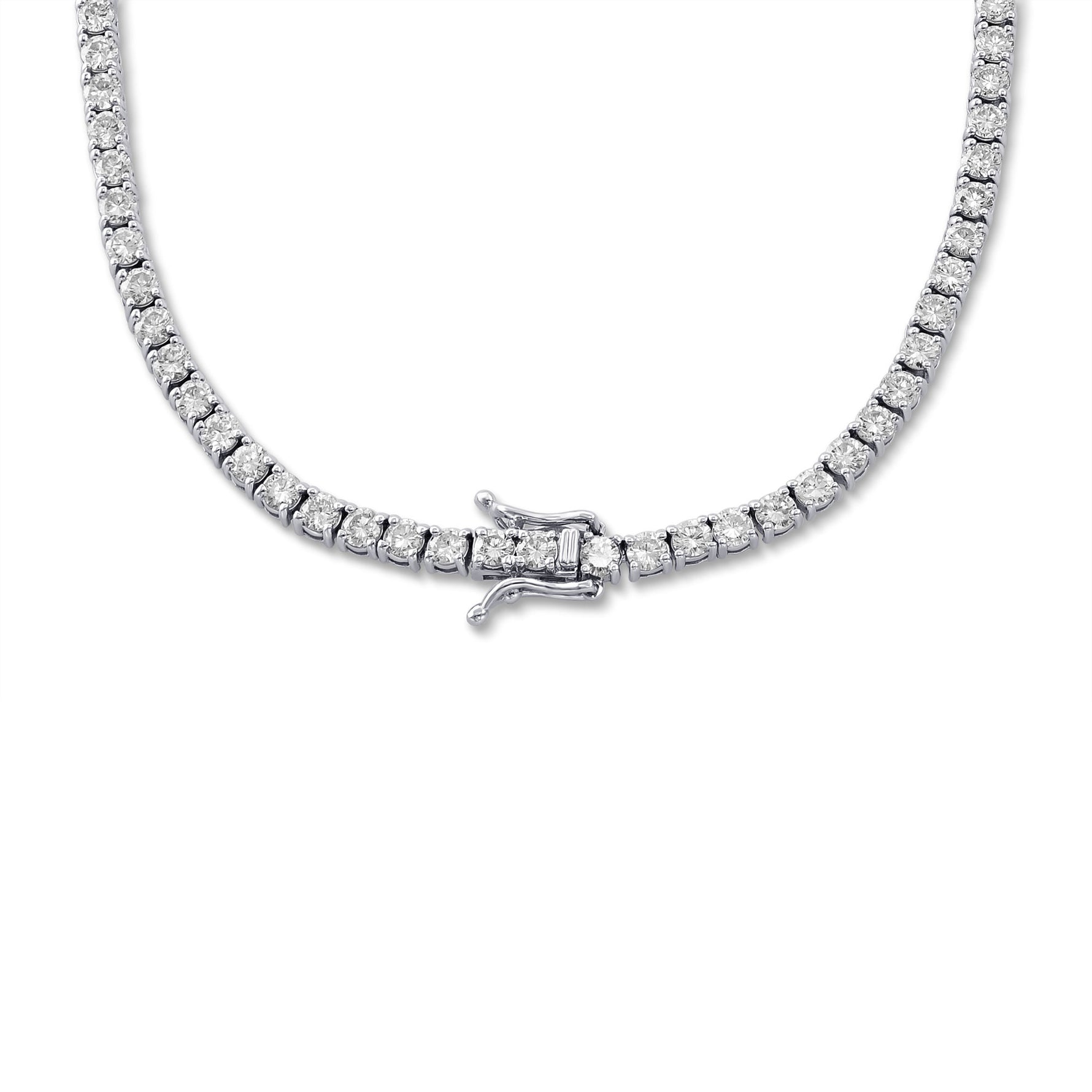 White Diamond Tennis Necklace