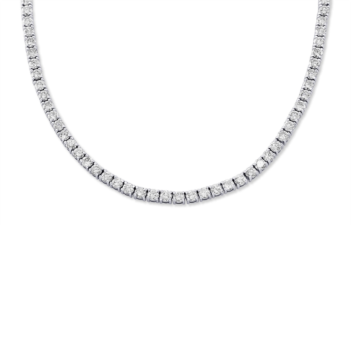 White Diamond Tennis Necklace