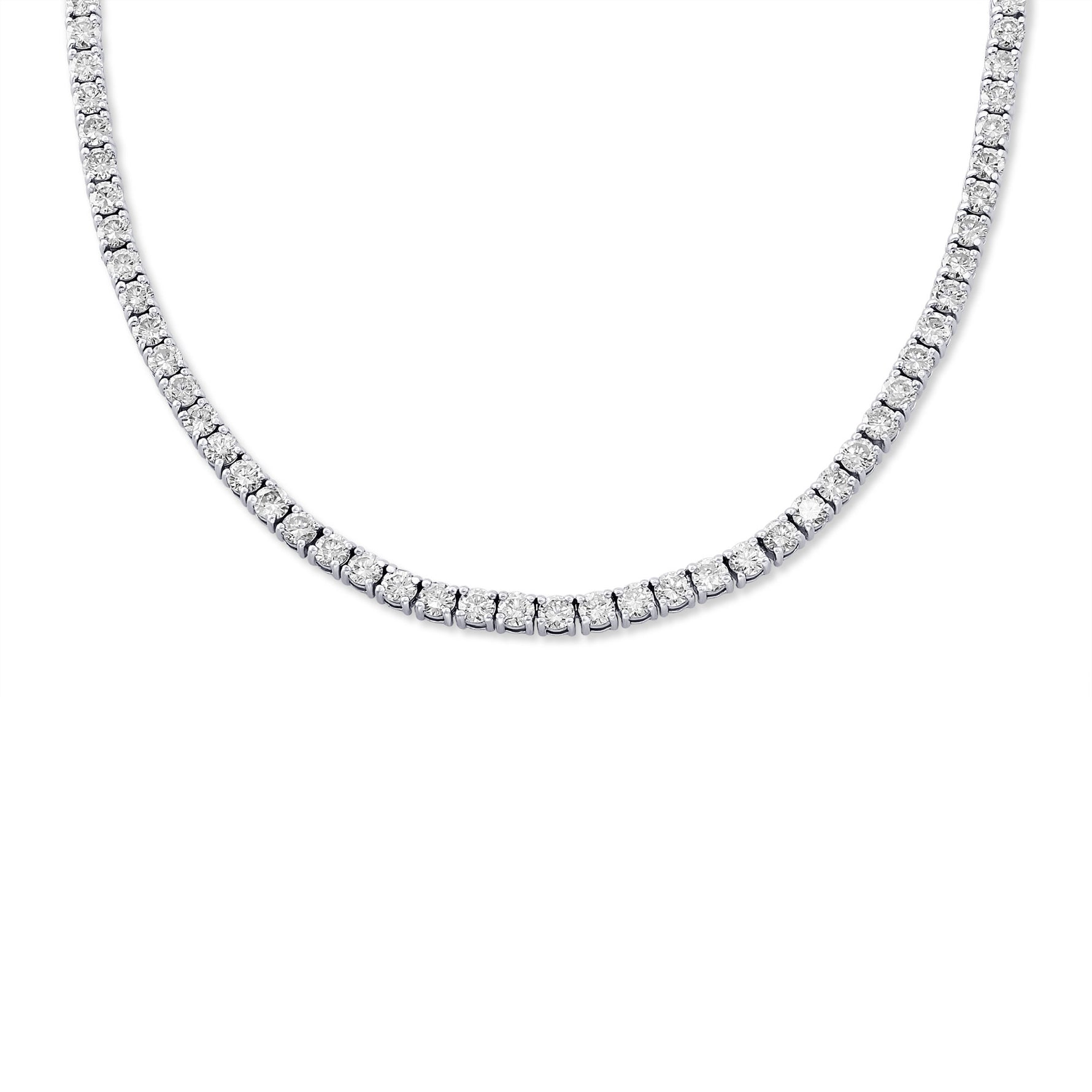 White Diamond Tennis Necklace