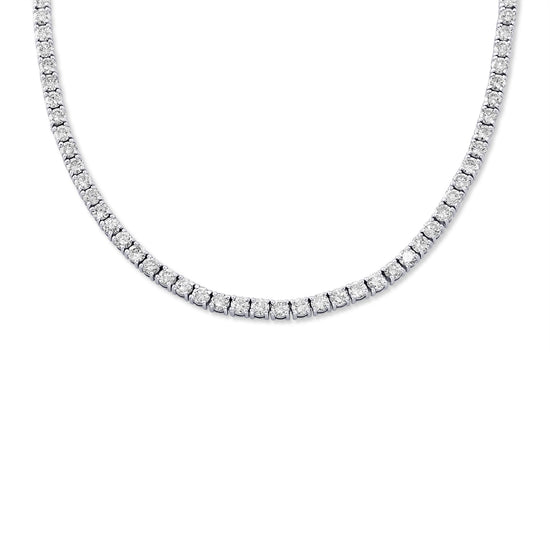 White Diamond Tennis Necklace