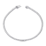 Round White Diamond Tennis Bracelet