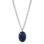 Oval Sapphire Solitaire Pendant