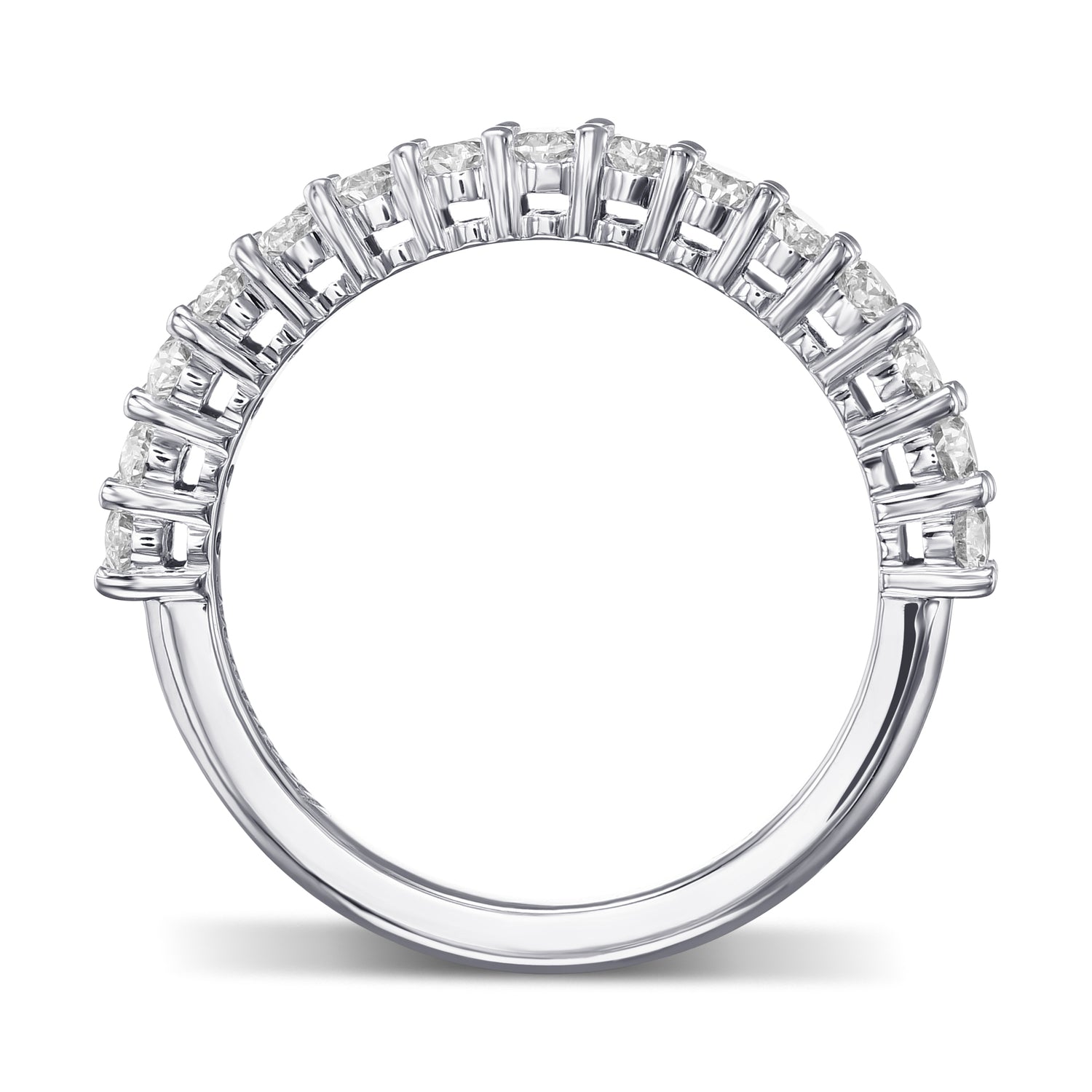 Oval Diamond Wedding Band