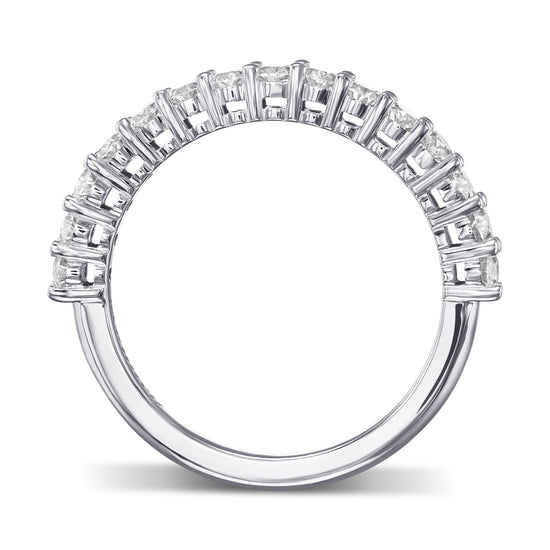 Oval Diamond Wedding Band