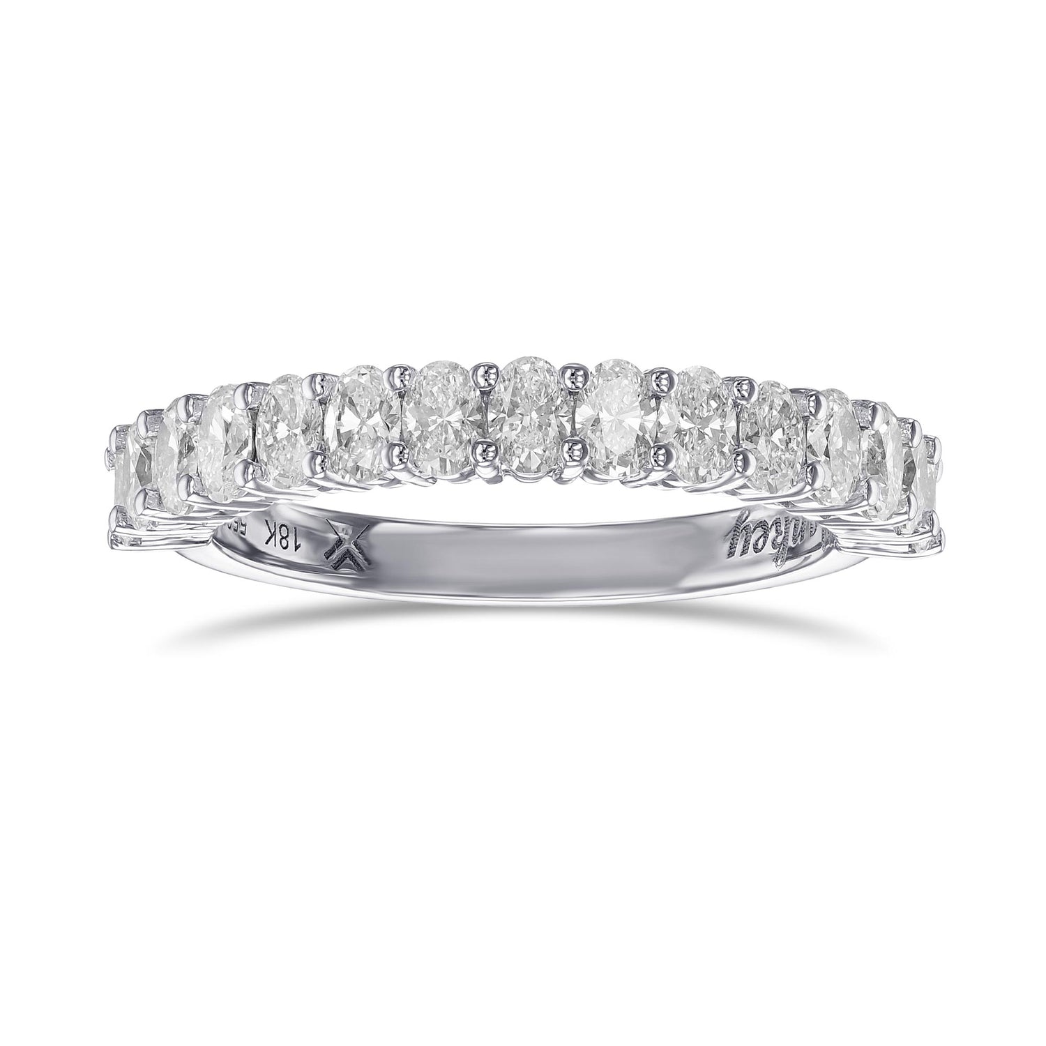Oval Diamond Wedding Band