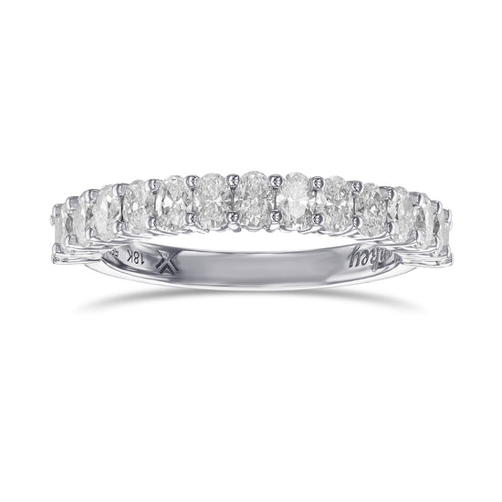 Oval Diamond Wedding Band